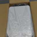 Cesun Small Bathroom Trash Can with Lid Soft Close, Step Pedal, 6 Liter / 1.6 Gallon Stainless Steel Slim Garbage Can for Bedroom, Diaper Waste Basket with Removable Inner Bucket (White)