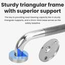 2 Pack 24 Inch Knurled Mirror Polished Shower Grab Bar, Extended Bathroom Safety Grab Bars for Elderly Disabled, Wall Mounted Heavy Duty Handrail for Tub & Shower, Stainless Steel & Easy to Clean
