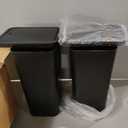 N. NETDOT 2 Pack Small Trash Can with lid, 2 Gallon Bathroom Trash Can,Garbage Can Slim Trash Bin Waste Basket for Bathroom,Kitchen,Bedroom,Living Room,Office,Laundry - Black