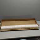 LazBlinds No Tools No Drill Bamboo Roller Shades, Cordless Bamboo Blinds, Light Filtering Roll Up Blinds for Windows, French Door, Porch or Patio, 34'' W x 64'' H, Whitewash B