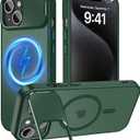 Innaght Magnetic for iPhone 15 Case with Stand,Compatible with MagSafe,Rugged,Heavy Duty,Protective case Kickstand,[Built-in Invisible Stand],Green
