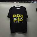 Daddy Bee Cute Beekeeping Birthday Party Matching Family Men T-Shirt (Small, Black)