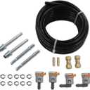 Automotive 25 Feet 3/8" Nylon Fuel Line Tubing Replacement Fuel Line Repair Kit 3/8 in (10mm)