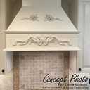 Ekena Millwork 26 3/4"W x 6 5/8"H x 1 1/8"P Elsinor Swag Onlay, 4 Lefts & 4 Rights