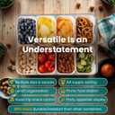 Dishwasher Safe Snackle Box Container 8 Compartments - Divided Serving Tray with Lid and Handle - Portable Snack Box BPA Free - Premium PCTG Plastic Snack Tray