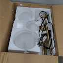 Soilsiu 3 Globe Floor Lamp - Mid Century Modern Standing Light with 3 Color Temperatures, LED Bulbs, Frosted Glass Shades for Living Room (Gold)