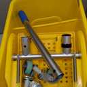 Mind Reader Mop Bucket with Wringer (Mop Not Included), 5.5 Gallon Cleaning Bucket with Wheels and Handle, Upward Press Wringer, Small Mop Compatible, Yellow