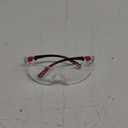 NoCry Clear Safety Glasses for Men and Women with Anti-Fog and Scratch Resistant Wrap Around Lenses, Adjustable Temples and Nose Pads  ANSI Z87 Certified Protective Eyewear with 100% UV Shielding (Black & Red)