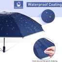 Bodyguard Inverted Umbrella - Large Windproof for Rain & Sun, Compact Reverse With Reflective Stripe, Teflon-Coated for Women Men, Travel Folding With Cover Bag