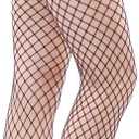 EVERSWE High Waist Fishnet Tights, Thigh High Suspender Stockings