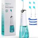 Nasal Irrigation System, Cordless Nasal Rinse Machine for Sinus Relief & Nasal Care, Electric Neti Pot with 6 Tips and 40 Salt Packs Nasal Irrigation Sinus Rinse System Kit for Adult & Kid (300)