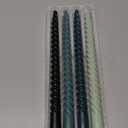 10 inch Gradual Spiral Color Taper Candles Set of 4 Pack Tapered Candle, Tall Candlesticks, for Dinner Party Wedding, Holiday Spring, Home Decor, Kitchen Decor (4, Green Series, 10inch)