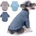 GYALAPERI Dog Sweater, 3 Pack Dog Sweaters for Small Dogs Girl Boy, Ultra Soft Warm Puppy Clothes Dog Coat for Winter (Gray+Azure+Navy, Medium)