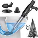 Electric Toilet Plunger for Bathroom, High-Pressure Air Plunger, Heavy-Duty Clog Remover for Toilets, Toilet Drain Unclogger (Ink Black)