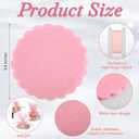 EBOOT 200 Pcs 9.4 Inch Organza Tulle Circles for Favors Round Tulle for Favors Sheer Organza Bags with Sequins and Ribbon Wedding Party Candy Jewelry Easter Gift Bag Christmas(Pink)