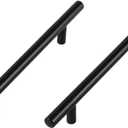 binifiMux 4-Pack 5" Black Cabinet Door Handle Pulls,Kitchen Cabinet Pulls Door Knob Cupboard Pull Hardware Pulls Bar Handle