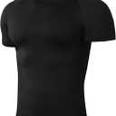 Niksa Men's Compression Shirts, Compression Shirts for Men Short Sleeve Athletic, Quick Dry Workout T Shirts Base Undershirt (Medium)