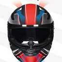 ILM Adult Motorcycle Helmet Dual Visor Flip up Modular Full Face Helmet DOT Model WS206 (Redblack,Medium)