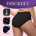 Incontinence Underwear for Women 3.5 oz Leakproof Protective Panties High Absorbency Bladder Control Postpartum Briefs Washable (Large, Black)