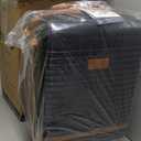 Coolife Suitcase Set 3 Piece Luggage Set Carry On Travel Luggage TSA Lock Spinner Wheels Hardshell Lightweight Luggage Set(Black, 3 piece set (BP/TB/20))