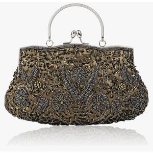 CORIOS Evening Clutch Bag for Women Vintage Beaded Sequin Handbag Bridal Wedding Purse