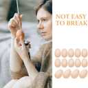 2 x 200pcs Mini Wood Eggs for Crafts Unfinished Easter Eggs DIY Painting Crafts Easter Decorations 0.7 Inch