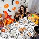 Halloween Party Decorations Crows Tableware 142Pcs Gothic Halloween Plates and Napkins Silhouette Tree Crow Bird Cage Banner Tablecloth for HALLOWEEN Horror Theme Party Supplies