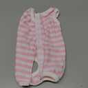 Dogs Recovery Suit Post Surgery Shirt for Puppy, Wound Protective Clothes for Little Animals(Pink White Stripe-xs)