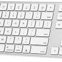 Bluetooth Keyboard Compatible with Mac, with Numeric Keypad, Rechargeable Wireless Keyboard Compatible with MacBook Pro/Air, iMac, Mac mini/Pro Laptop and PC (Silver)