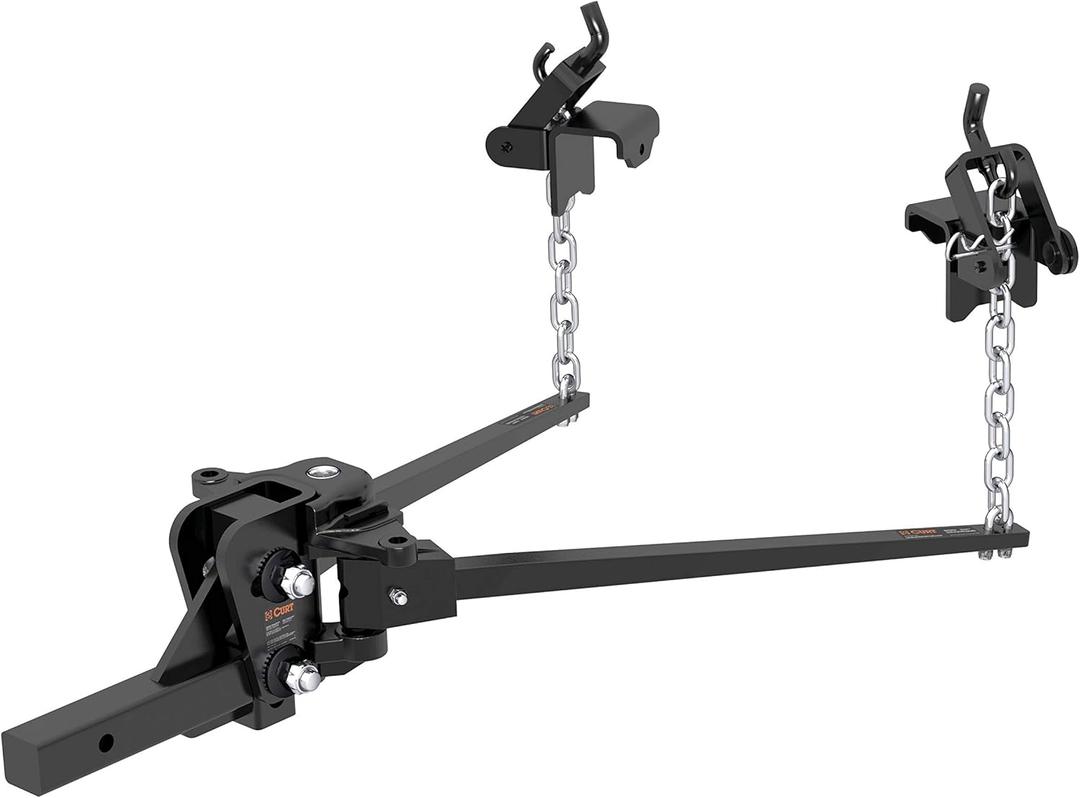 CURT 17300 Long Trunnion Bar Weight Distribution Hitch, Up to 6K, 2-Inch Shank (6k lbs. Capacity)