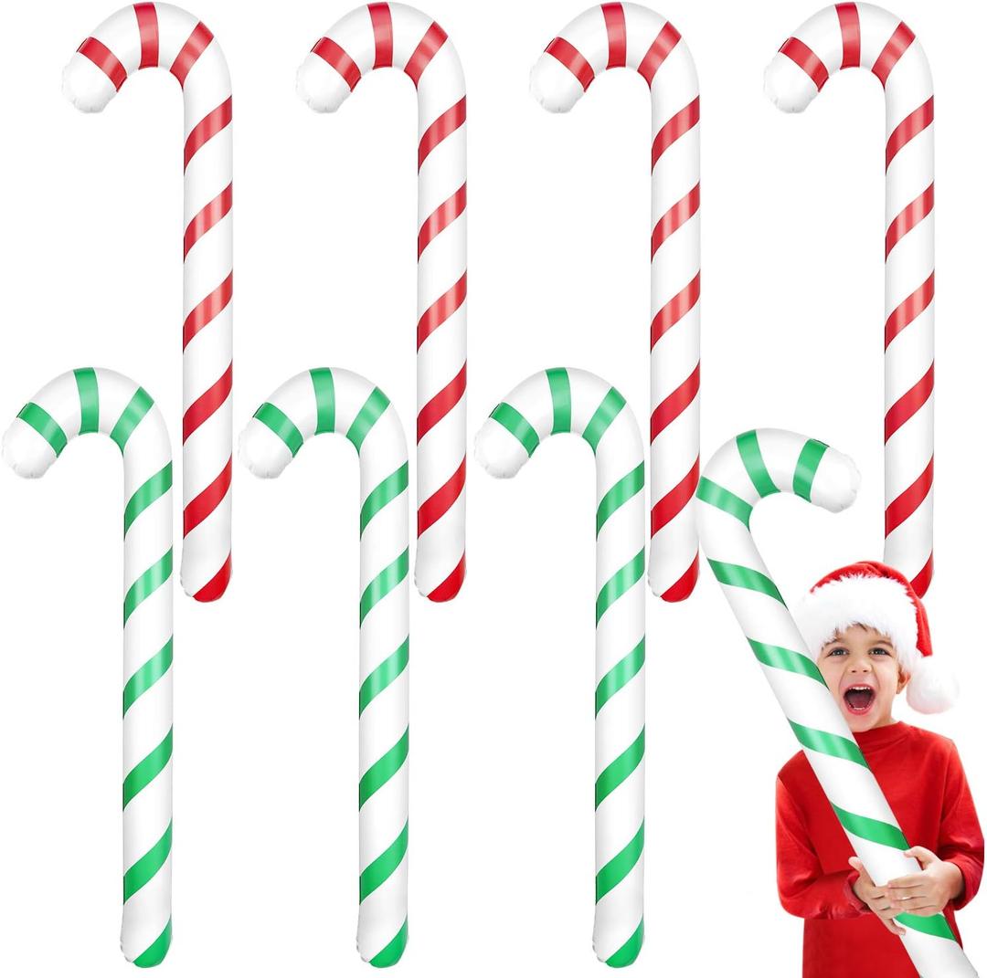 ASTARON 8 Pack 35" Inflatable Christmas Candy Canes for Christmas Decorations, Jumbo Candy Canes for Outdoor Holiday Decorations, Christmas Party Decorations Supplies ASTARON 8 Pack 35" Inflatable Christmas Candy Canes for Christmas Decorations, Jumbo Candy Canes for Outdoor Holiday Decorations, Christmas Party Decorations Supplies