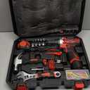 TLGREEN Complete Home Tool Kit with 12V Cordless Drill & Magnetic Bits | 138Pcs All-in-One Set for DIY, Repairs & Assembly | Durable Case & Fast Charging | Ideal for New Homeowners | Red