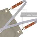 Crossback Apron with Pockets x2,Split Apron with Adjustable Straps,M-XXL (Beige)