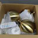 Gold Battery Operated Wall Sconces Set of 2, Rechargeable Cordless Wall Light Fixture with Remote, Dimmable Wireless Battery Powered Wall Decor Lighting Lamp for Bedroom Living Room