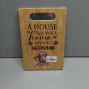 Dachshund Gifts Cutting Board, Gifts for Dachshund Lovers Women, Dog Kitchen Decor, Wiener Sausage Dog Decorative Bamboo Cutting Chopping Boards for Kitchen (11.2"L x 7.6"W)