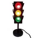 Kicko Traffic Light Prop, 12.25 inch - Simulates Traffic Stop Light - Novelty Traffic Light Lamp - Plug-in Blinking Bedside Lamp - Race Decorations Traffic Signs - Red Light Green Light Game for Kids