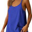 ANRABESS Women Athletic Dress Summer Tennis Workout Active Sports Mini Romper Dress Built in Shorts Travel Vacation Clothes (Blue, XL)
