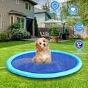Dog Splash Pad for Large Dogs Heavy Duty, Non Slip Splash Pad for Kids and Dogs, Durable Summer Fun Sprinkler Pad for Outside (67IN)