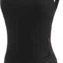 Daydance Teens Women Dance Leotards for Ballet, Tanks Sleeveless Gymnastic Leotards (Medium, Black Princess Vest)