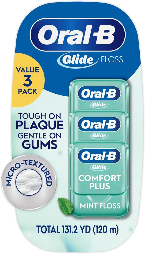 Oral-B Glide Pro-Health Comfort Plus Floss, Mint, 3 Ct (1 Count (Pack of 1))