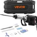 VEVOR Demolition Jack Hammer, 3000 W Powerful Electric Jackhammer, 1700 BPM Concrete Breaker with a Point Chisel, Carrying Case, Gloves, Goggles, for Concrete, Wall, Brick, Tile and Foundation