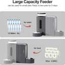 Gardner Pet Automatic Gravity Cat Food Feeder and Water Dispenser Stainless Steel Two-in-One Set Large Capacity Dispenser for Pets Dogs, Puppies, Kittens-(1.6 Gallons x 2)