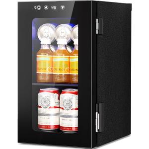 Antarctic Star 10L Mini Fridge, Beverage Refrigerator Small Drink Fridge for Bedroom, beverage cooler with Digital Temp Adjustment 40-61°F, Ideal for Bedroom, Dormitory, Office, Bar and Kitchen, Medium