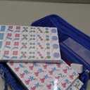 GUSTARIA American Mahjong Set, Mahjong Game Set with 166 Numbered 1.5" Large Tiles (Green), Blue Carrying Case