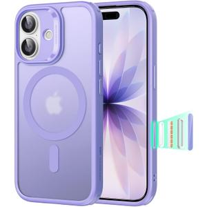 ESR for iPhone 17 Case, Camera Control Cover, Compatible with MagSafe, Shockproof Military-Grade Protection, Magnetic Phone Case for iPhone 17, Classic Hybrid Case, Frosted Purple (iPhone 17 6.3 inch)