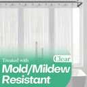Mrs Awesome Clear Shower Curtain Liner with 3 Magnets, 72x72 Premium Flexible Sturdy Plastic Shower Curtain for Bathroom Lightweight, Waterproof, Clear