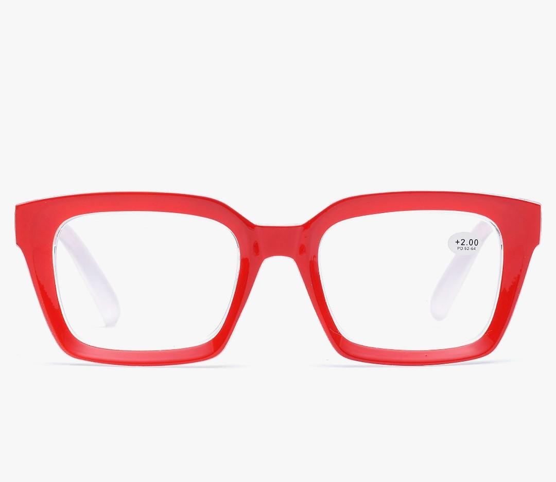 Retro Style Square Reading Glass Big Eyeglass Frames Large lens. +2.0