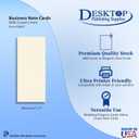 80lb Cream Linen Textured 4" x 9" Business Note Cards - 100 Blank Cards for Menu Cards, Program Cards, Rack Cards