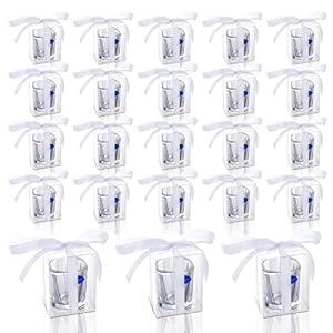 WANGDEFA 20-Piece Shot Glass Gift Box - 2.36 X 2.36 X 3.15 Inch Bags for Gifting, Wedding Favor Boxes, Holds 2.2 oz Shot Glass