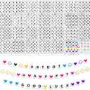 ARTDOT 1400 PCS Letter Beads for Jewelry Making Kit, 28 Styles Alphabet Beads for Friendship Bracelets Assorted Preppy Beads with Storage Case